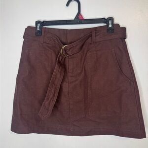 NWT Woolrich Brown Belted Skirt